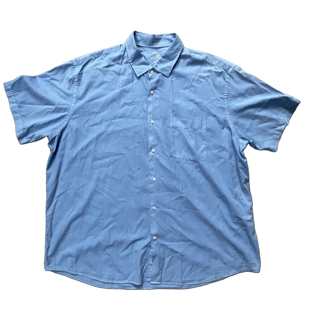 Peter Millar Seaside Collection Men's XXL Light Blue Cotton Silk Shirt